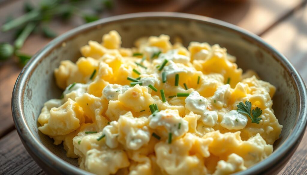 scrambled eggs with cottage cheese